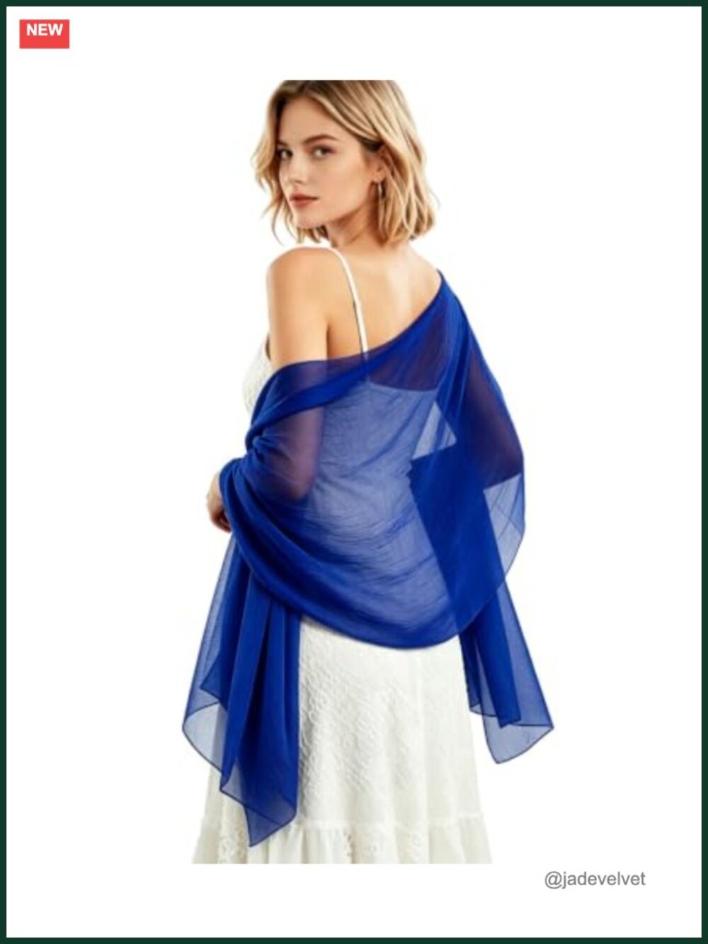 Chiffon Shawl Wrap Lightweight Silky Scarf for Wedding Prom Evening Dress